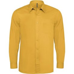 Koszula z długim rękawem Kariban Jofrey. Żółte koszule męskie KARIBAN, xl, bez wzorów, z bawełny, bez kołnierzyka, bez ramiączek. Za 152.00 zł.