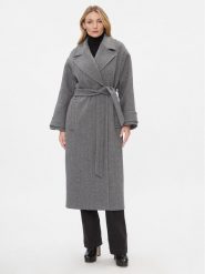 IVY OAK Płaszcz wełniany Claudia IO1123F1115 Szary Loose Fit. Szare płaszcze damskie IVY & OAK, na zimę, bez wzorów, z syntetyku, bez kaptura. Za 2,139.00 zł.