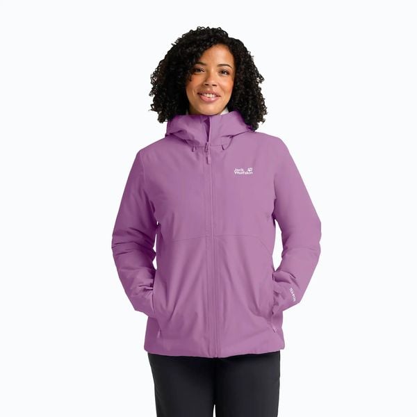 Kurtka ocieplana damska Jack Wolfskin Wisper Ins. Fioletowe kurtki damskie Jack Wolfskin, m, bez wzorów, z materiału, bez kaptura. Za 1,099.00 zł.