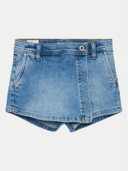 Pepe Jeans Szorty jeansowe A-Line Skort Hw Jr PG800862 Niebieski Regular Fit. Niebieskie spodenki dla dziewczynek Pepe Jeans, bez wzorów, z bawełny. Za 169.99 zł.