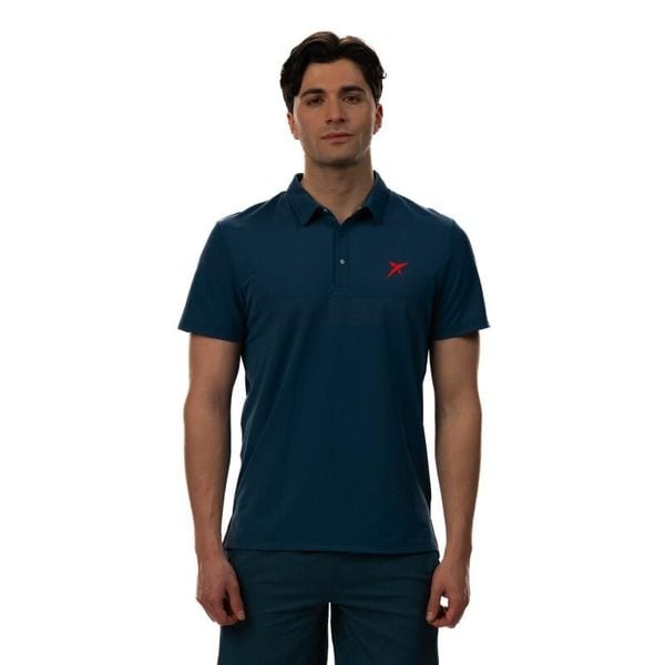 Polo Drop Shot Egan. Niebieskie koszulki polo męskie DROP SHOT, bez wzorów, bez kołnierzyka, bez ramiączek. Za 222.00 zł.