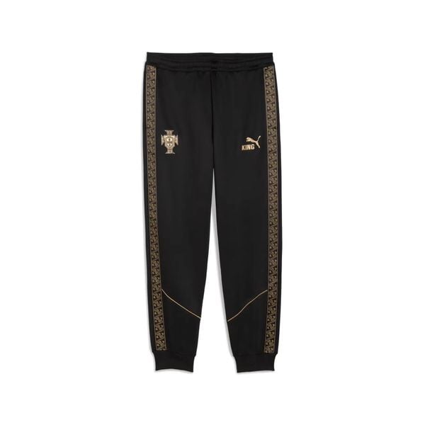 Spodnie Puma FPF SE lKing Prematch. Czarne spodnie sportowe męskie Puma, xs, bez wzorów, z jersey, do piłki nożnej. Za 243.35 zł.