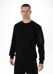 Bluza męska Pitbull Seahill. Czarne bluzy sportowe męskie PITBULL, l, bez wzorów, z bawełny, bez kaptura, na fitness i siłownię. Za 229.00 zł.
