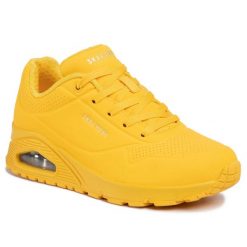 Buty na co dzień damskie SKECHERS UNO STAND ON AIR eko skóra. Białe obuwie sportowe damskie Skechers, bez wzorów, ze skóry, trekkingowe. Za 303.00 zł.