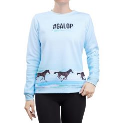 Bluza jeździecka damska GALOP WEAR #Galop. Niebieskie bluzy damskie GALOP WEAR, s, bez wzorów, z materiału, bez kaptura. Za 279.00 zł.