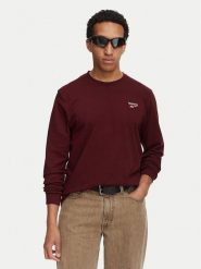 Reebok Longsleeve Feliks RK25738CCM Bordowy Regular Fit. Czerwone bluzki z długim rękawem męskie Reebok, m, bez wzorów, z bawełny, bez kołnierzyka. Za 99.99 zł.