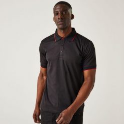 Męska koszulka polo Nagate. Szare koszulki polo męskie Regatta, m, bez wzorów, z tkaniny, bez kołnierzyka, bez ramiączek, trekkingowe. Za 129.99 zł.