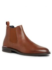 Tommy Hilfiger Sztyblety Core Rwb Hilfiger Lth Chelsea FM0FM04806 Brązowy. Brązowe botki męskie Tommy Hilfiger, bez wzorów, ze skóry, bez zapięcia. Za 719.99 zł.