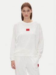 HUGO Bluza Neve_Sweatshirt 50531686 Écru Relaxed Fit. Bluzy damskie Hugo, xl, bez wzorów, z bawełny, bez kaptura. Za 339.99 zł.