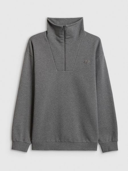4F Bluza dresowa regular bez kaptura męska - szara XL. Szare bluzy męskie 4f, m, bez wzorów, z dresówki, bez kaptura. Za 199.99 zł.