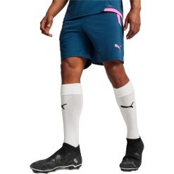 Spodenki Puma Teamliga Training Shorts 2 Open Pockets, Mężczyźni. Niebieskie krótkie spodenki sportowe męskie Puma, m, bez wzorów, z poliesteru, do piłki nożnej. Za 290.00 zł.