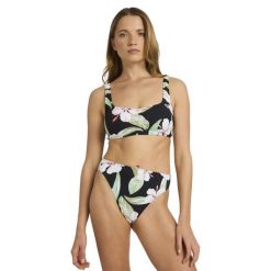 Stanik bikini typu bralette dla Kobiety PRINTED ESSENTIALS Czarny. Czarne bikini damskie Roxy, xl, bez wzorów. Za 169.99 zł.