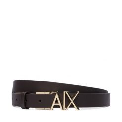 Pasek Armani Exchange. Brązowe paski damskie Armani Exchange, bez wzorów. Za 329.99 zł.