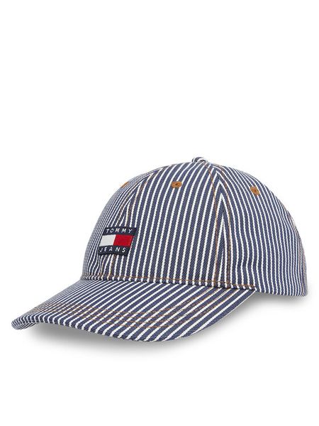 Tommy Jeans Czapka z daszkiem Tjm Heritage Stripe Cap AM0AM13358 Granatowy. Niebieskie rękawiczki męskie Tommy Jeans, bez wzorów, z jeansu. Za 99.99 zł.