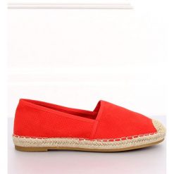 Espadryle damskie czerwone 4855 Coral. Czerwone espadryle damskie ButyModne, na lato, bez wzorów, z materiału, wakacyjne, bez obcasa, bez zapięcia. W wyprzedaży za 69.00 zł.