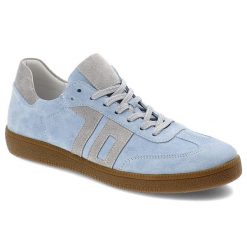 Niebieskie Sneakersy Armodo Modne Zamszowe Obuwie Damskie. Niebieskie półbuty damskie Armodo, bez wzorów, z zamszu, eleganckie, bez obcasa, bez zapięcia. Za 279.00 zł.