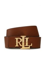 LAUREN RALPH LAUREN Pasek 412912040002 Brązowy. Brązowe paski damskie Lauren Ralph Lauren, bez wzorów, ze skóry. Za 359.99 zł.