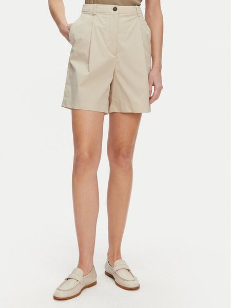 Tommy Hilfiger Bermudy WW0WW44764 Beżowy Relaxed Fit. Brązowe szorty damskie Tommy Hilfiger, bez wzorów, z bawełny. Za 309.99 zł.