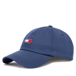 Czapka z daszkiem Tommy Jeans. Niebieskie czapki i kapelusze męskie Tommy Jeans, bez wzorów, z jeansu. Za 149.99 zł.