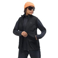 Damska kurtka bez rękawów Haglöfs Mimic Alert. Czarne kurtki damskie Haglöfs, bez wzorów, bez kaptura, trekkingowe. W wyprzedaży za 670.40 zł.