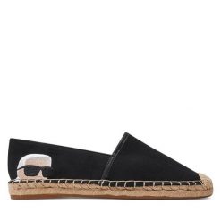 Espadryle KARL LAGERFELD. Czarne espadryle damskie KARL LAGERFELD, bez wzorów, bez obcasa, bez zapięcia. Za 309.99 zł.