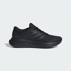 Buty RUNFALCON 6. Czarne obuwie sportowe damskie Adidas, bez wzorów, z gumy, do biegania. Za 259.00 zł.