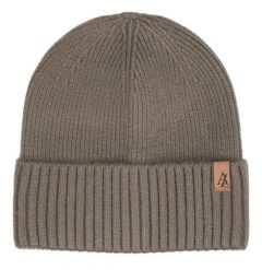 Czapka Jesienno-Zimowa (beanie) – Alties - Kawowa (z Mlekiem). Żółte czapki i kapelusze męskie Alties, na zimę, bez wzorów, z dzianiny, sportowe. Za 59.00 zł.