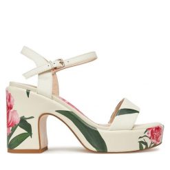 Sandały GOE. Brązowe sandały damskie GOE, bez wzorów, bez obcasa, na słupku, bez zapięcia. Za 359.99 zł.