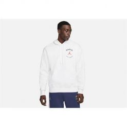 Bluza sportowa męska Nike Air Jordan Psg Fleece. Białe bluzy męskie Nike, m, bez wzorów, z kapturem. Za 525.00 zł.