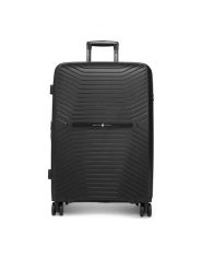 Beverly Hills Polo Club Walizka średnia CEO-BHPC-WAL-007-M Czarny. Czarne walizki męskie Beverly Hills Polo Club, bez wzorów, z tworzywa sztucznego, średnie. Za 359.99 zł.