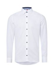 Finshley & Harding koszula biznesowa Mężczyźni Slim Fit Bawełna biały, 44. Białe koszule męskie Finshley & Harding, m, bez wzorów, z bawełny, biznesowe, bez kołnierzyka, bez ramiączek. Za 199.95 zł.