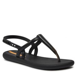 Sandały Ipanema. Czarne klapki damskie Ipanema, bez wzorów, bez obcasa, na płaskiej podeszwie, bez zapięcia. Za 139.99 zł.