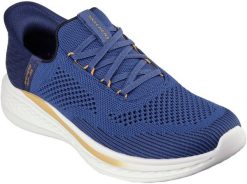 Skechers buty męskie Slip-ins Relaxed Fit: Slade - Quinto 210810 BLU blue 41. Niebieskie buty sportowe męskie Skechers, bez zapięcia. Za 398.51 zł.