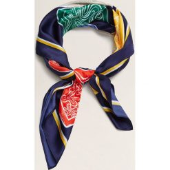 Mango - Apaszka Hearts. Niebieskie szaliki i chusty damskie Mango, bez wzorów, z materiału. Za 49.90 zł.