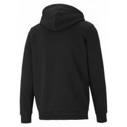 Męska rozpinana bluza z kapturem i logo Essentials PUMA Black. Czarne bluzy męskie Puma, m, bez wzorów, z kapturem. Za 269.00 zł.