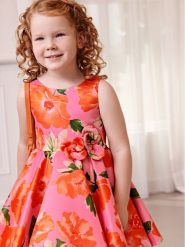 Abel & Lula Sukienka elegancka 5060 Kolorowy Regular Fit. Sukienki dla dziewczynek Abel & Lula, bez wzorów, z syntetyku, eleganckie, bez ramiączek. Za 269.99 zł.