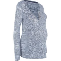 Lekki sweter ciążowy i do karmienia piersią bonprix indygo melanż. Niebieskie swetry damskie bonprix. Za 74.99 zł.