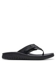 Clarks Japonki Wesley Sun 26176988 Czarny. Czarne klapki męskie Clarks, ze skóry. Za 269.99 zł.