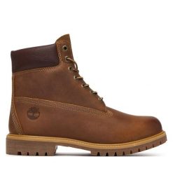 Trapery Timberland. Brązowe śniegowce i trapery męskie Timberland, bez zapięcia. Za 1,049.00 zł.