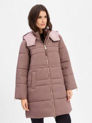 Liu Jo Collection płaszcz puchowy Kobiety brązowy, XL. Brązowe płaszcze damskie Liu Jo Collection, xl, bez wzorów, z puchu, eleganckie, bez kaptura. Za 1,249.95 zł.