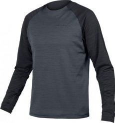 Longsleeve rowerowy męski Endura Singletrack Fleece. Czarne bluzki z długim rękawem męskie ENDURA, m, bez wzorów, z elastanu, bez kołnierzyka. Za 299.99 zł.