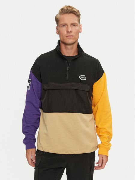 Colourwear Bluza Bloc Half Zip 70102538 Czarny Regular Fit. Czarne bluzy męskie Colourwear, m, bez wzorów, z bawełny, bez kaptura. Za 199.99 zł.
