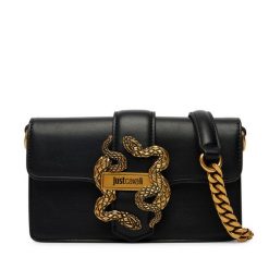 Torebka Just Cavalli. Czarne torebki do ręki damskie Just Cavalli, bez wzorów, wizytowe, bez dodatków. Za 614.99 zł.
