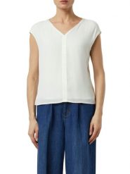 Comma Koszulka Kobiety biały, 40. Białe t-shirty damskie comma, bez wzorów, z tkaniny, eleganckie, bez kołnierzyka. Za 229.95 zł.