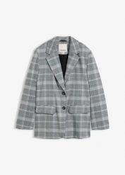 Żakiet oversize. Czarne żakiety damskie bonprix, bez wzorów. Za 169.99 zł.