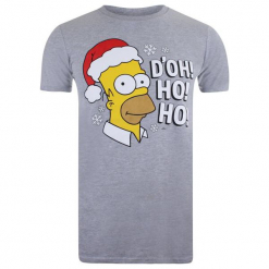 Christmas T-Shirt T-Shirt Męski Doh! Ho! Ho! Xl Szary. Szare t-shirty męskie Christmas T-Shirt. W wyprzedaży za 64.90 zł.