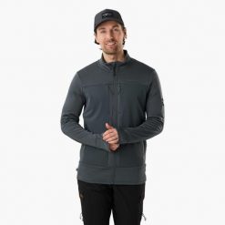 Kurtka męska Swedemount Trondheim Wind Mid Layer Full Zip z polaru. Zielone bluzy męskie SWEDEMOUNT, m, bez wzorów, z polaru, długie, bez kaptura, do biegania. Za 249.99 zł.