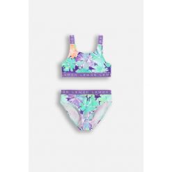 Kostium kąpielowy dwuczęściowy dla dzieci WL6 szerokie ramiączka. Stroje kąpielowe dla dziewczynek LEMON explore, bez wzorów, z elastanu. Za 79.90 zł.