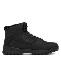 Trzewiki Reebok. Czarne trampki i tenisówki chłopięce Reebok, bez wzorów, bez zapięcia. Za 179.99 zł.