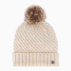 Czapka zimowa damska ROXY Blizzard Beanie. Białe czapki i kapelusze damskie Roxy, na zimę, bez wzorów, z dzianiny. Za 172.60 zł.